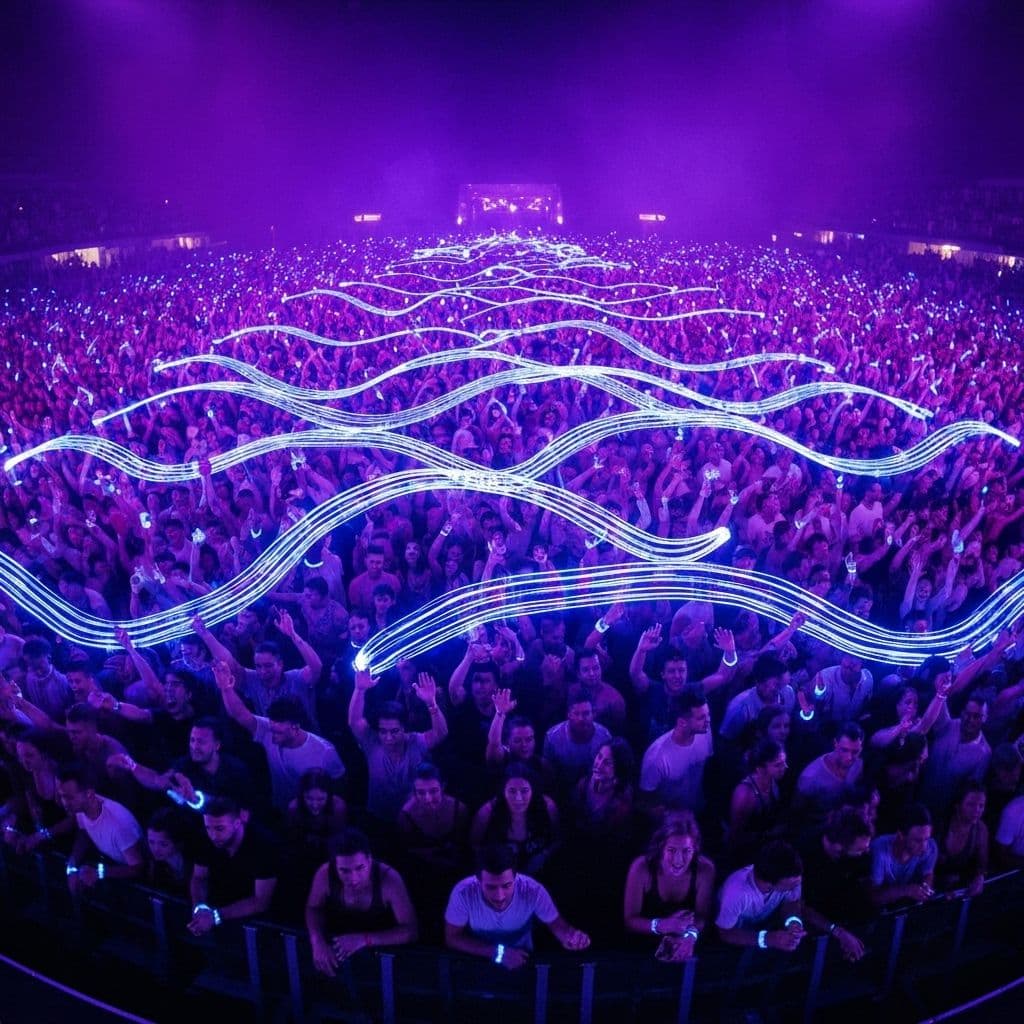 LED-Armbänder im Event-Einsatz